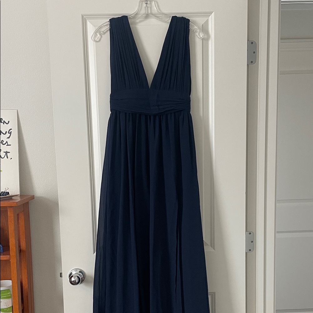 Lulu's Deep Blue Maxi Dress size small